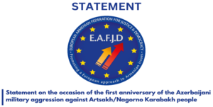 Read more about the article Statement on the occasion of the first anniversary of the Azerbaijani military aggression against Artsakh/Nagorno Karabakh people