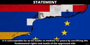 Read more about the article It is unacceptable for an EU leader to mediate for peace by sacrificing the fundamental rights and needs of the oppressed side