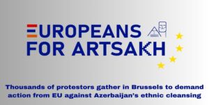 Read more about the article Thousands of protestors gather in Brussels to demand action from EU against Azerbaijan’s ethnic cleansing