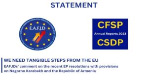 Read more about the article EAFJDs’ comment on the recent EP resolutions with provisions on Nagorno Karabakh and the Republic of Armenia
